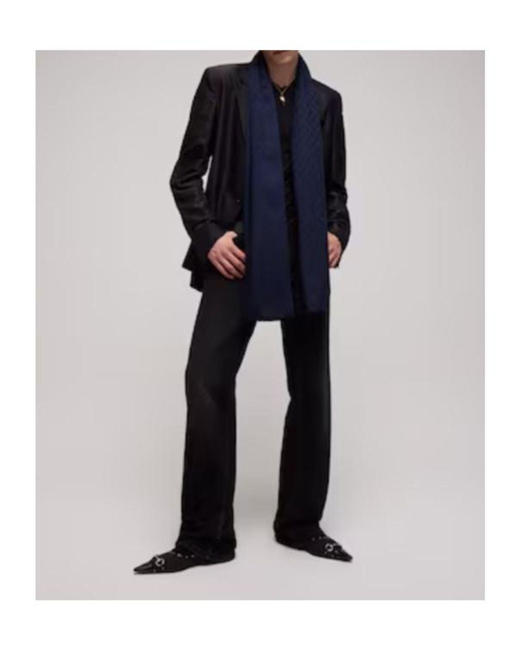 Gucci Blue Gg Jacquard Stole for men
