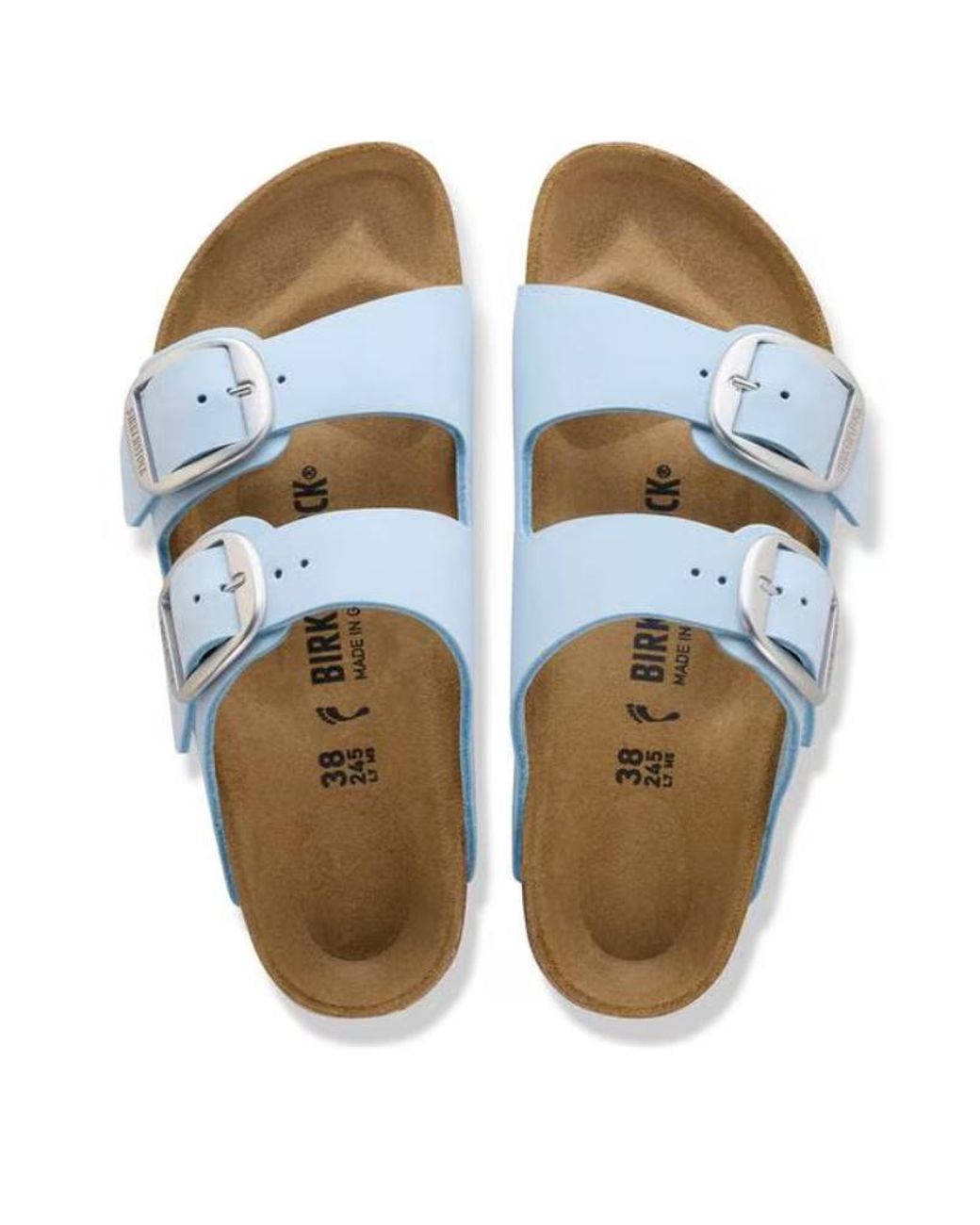Birkenstock White Two-Strap Flat Sandals