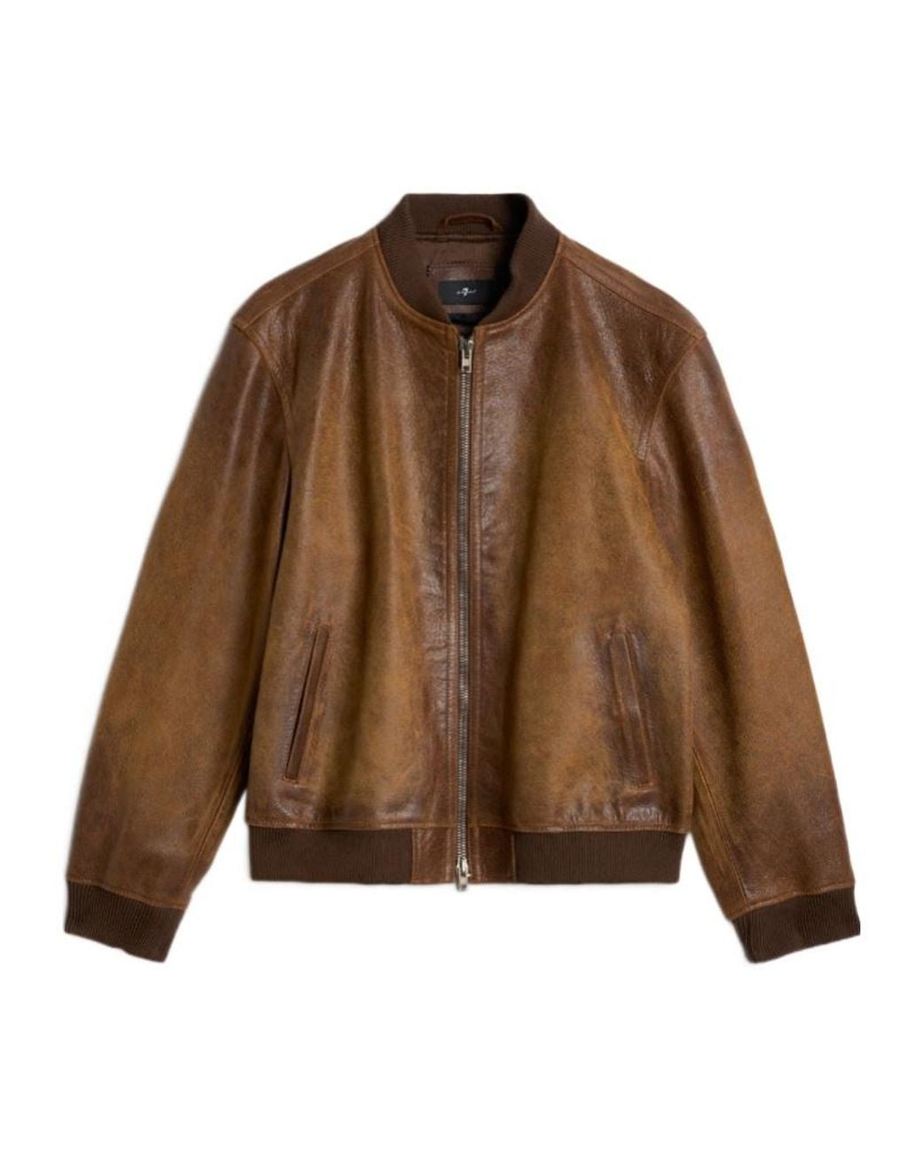 7 For All Mankind Brown Bomber Jacket for men