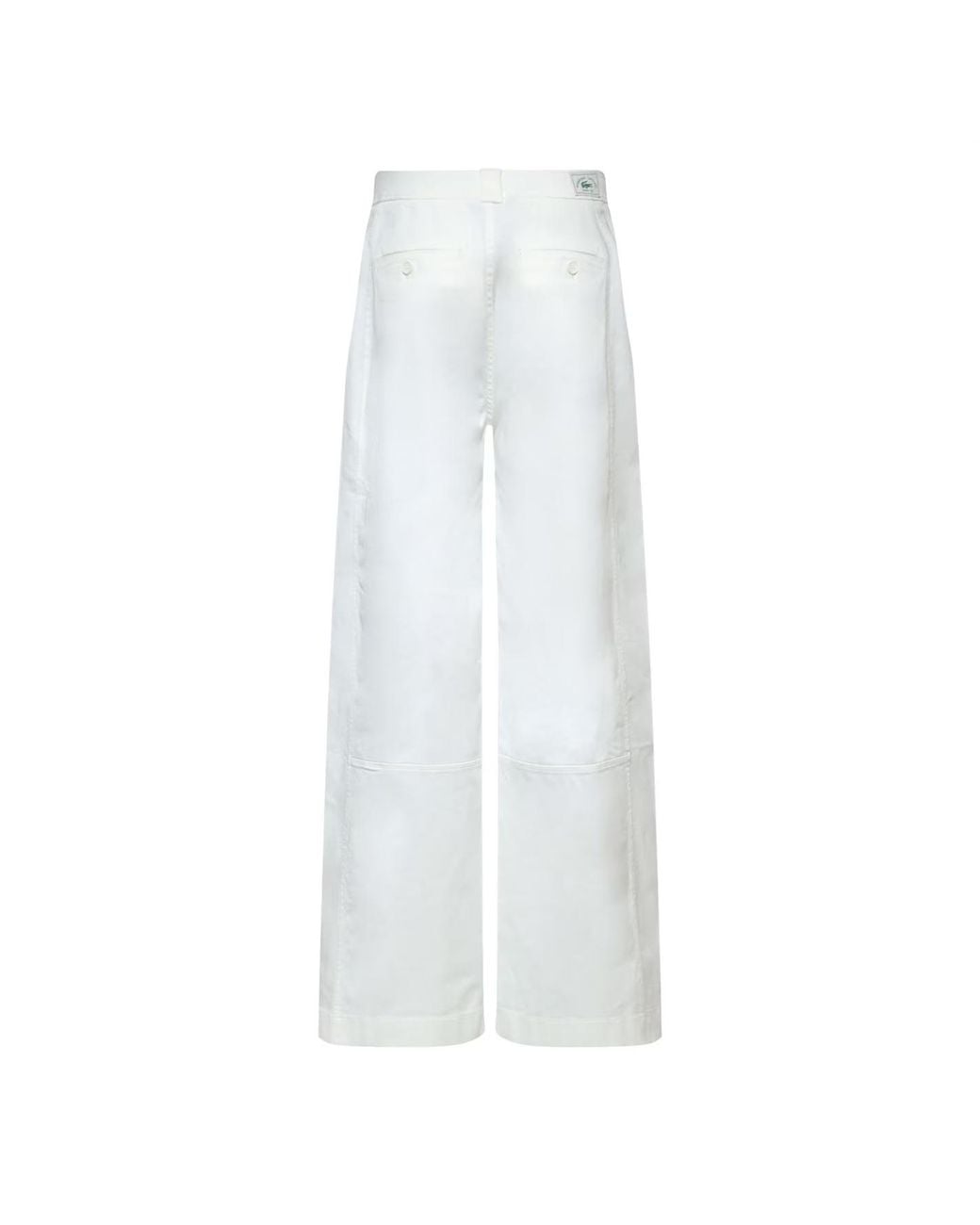 Lacoste White Cotton Gabardine Trousers