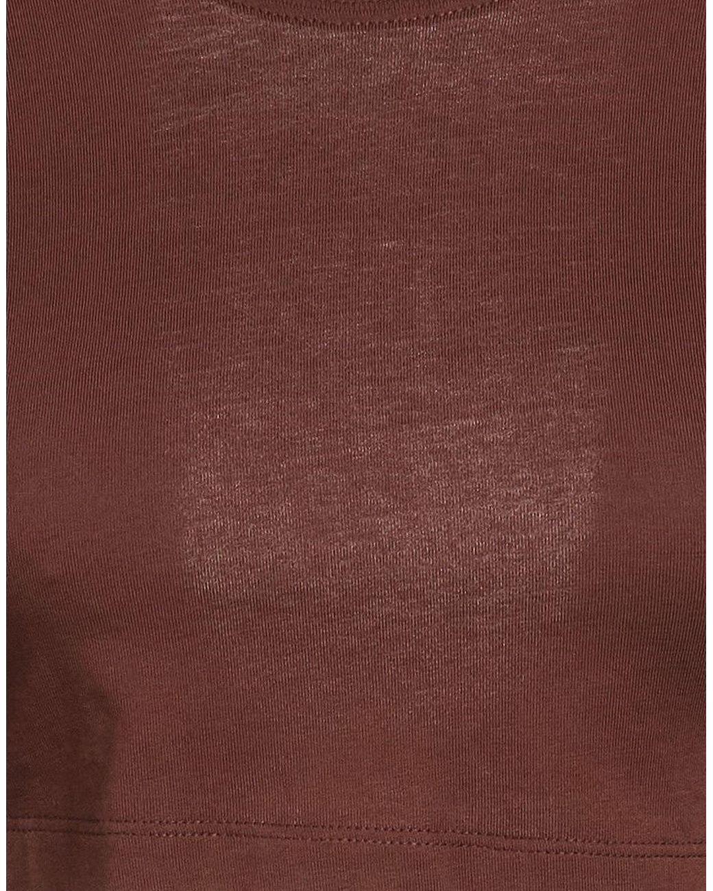 Jacquemus Brown Solid Color Crop Tops