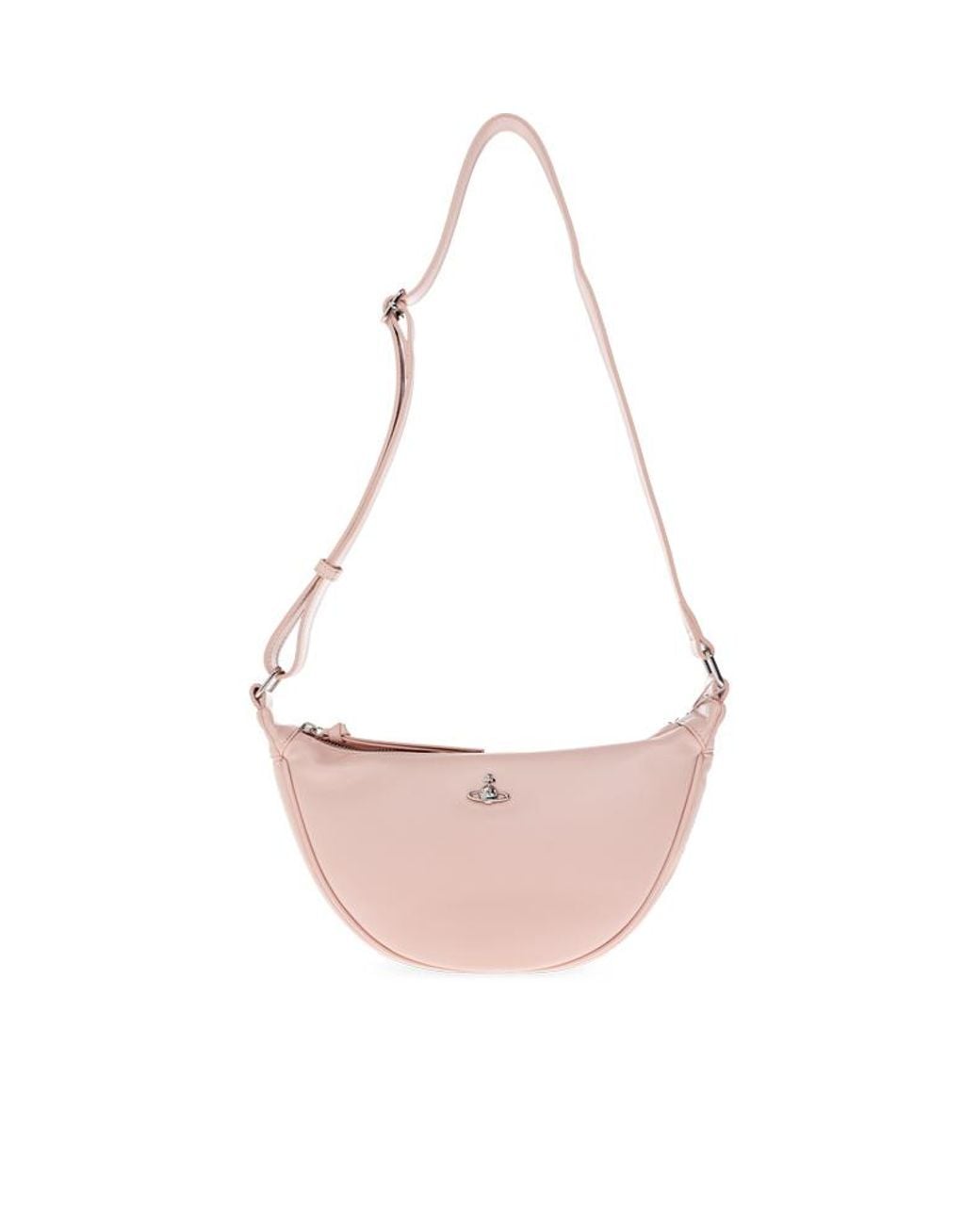 Vivienne Westwood Pink Lacey Curved Shoulder Bag