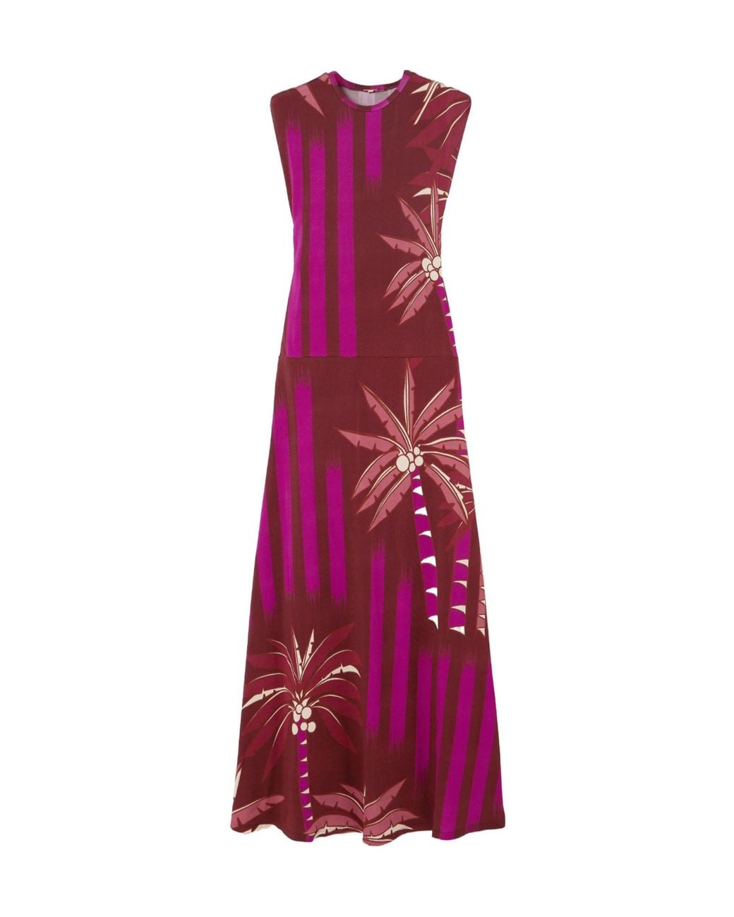 Johanna Ortiz Purple Printed Stretch Dress