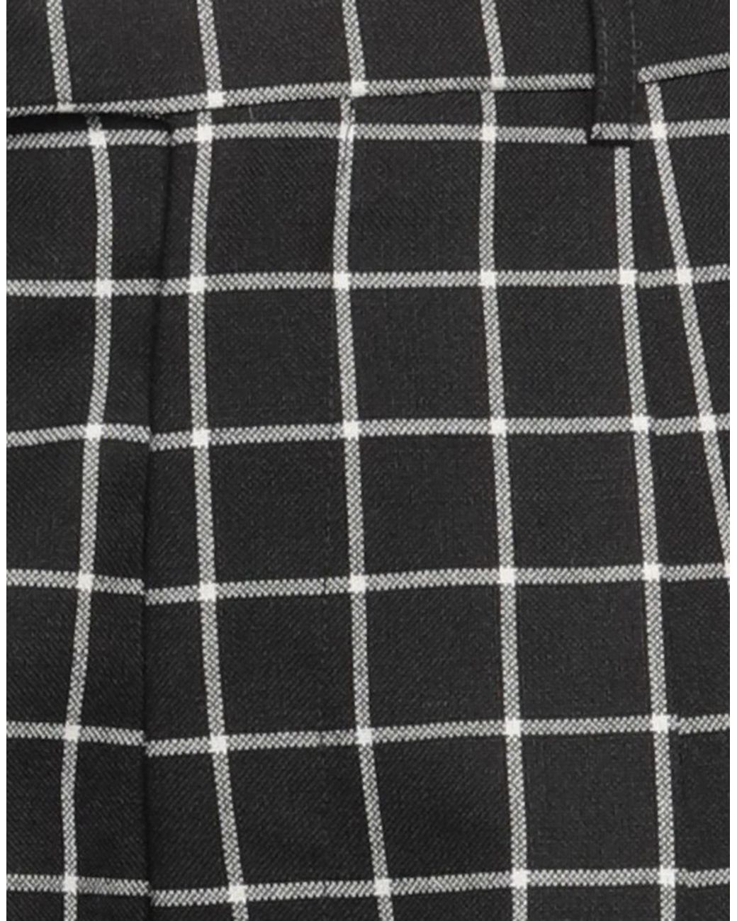 Marni Black Plaid Wool Trousers