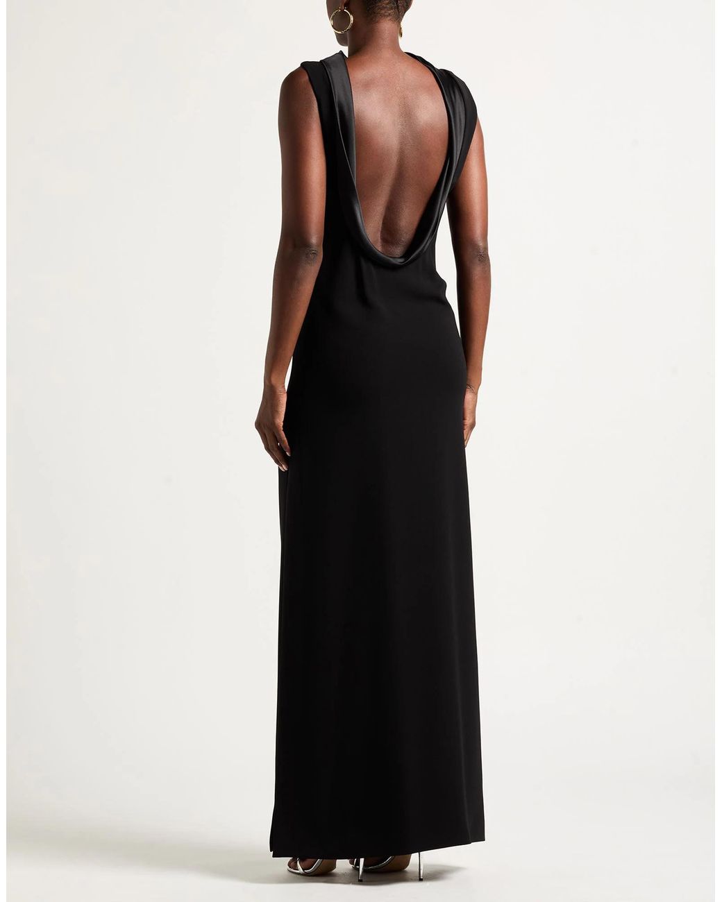 Max Mara Black Solid-Color Sleeveless Dress