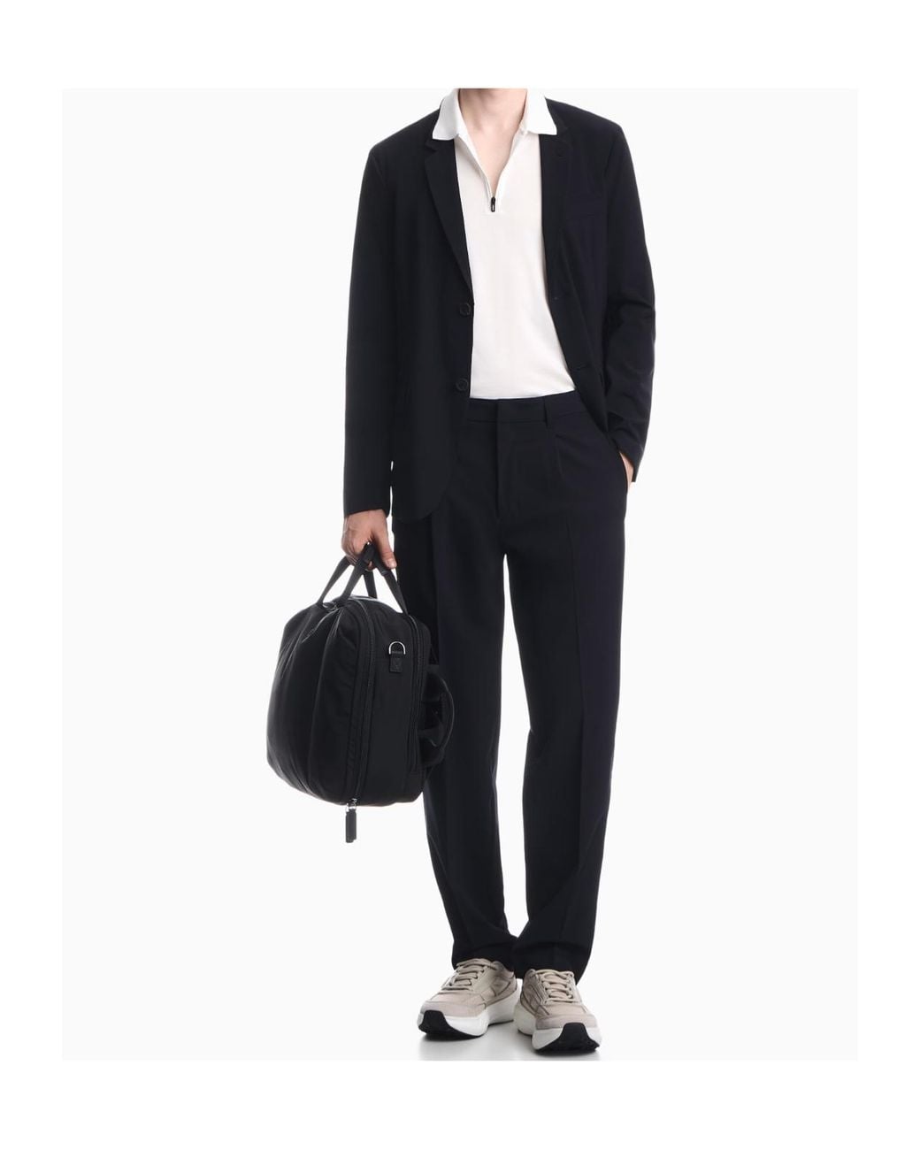 Emporio Armani Blue Single-Breasted Blazer for men