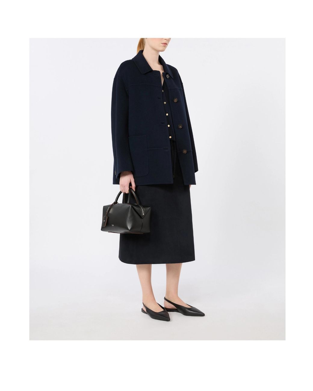Max Mara Blue 'S Smmgiugno Button-Up Coat