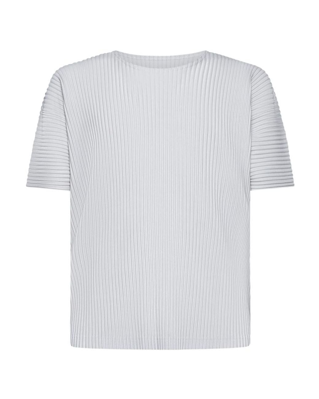 Issey Miyake White Mc May Pleated T-Shirt for men
