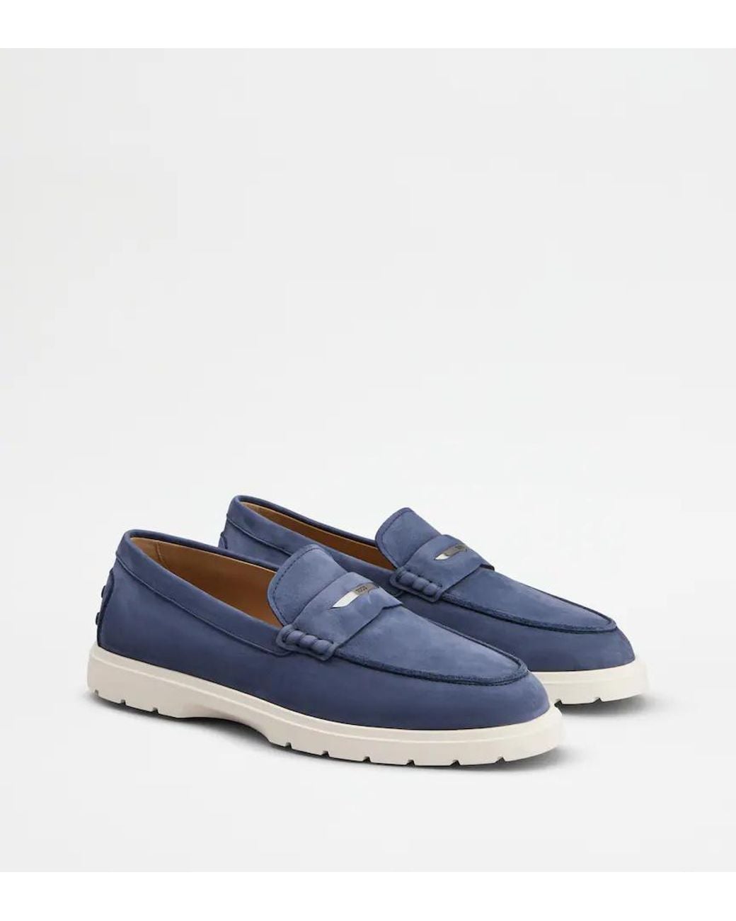 Tod's Blue Leather Loafers for men