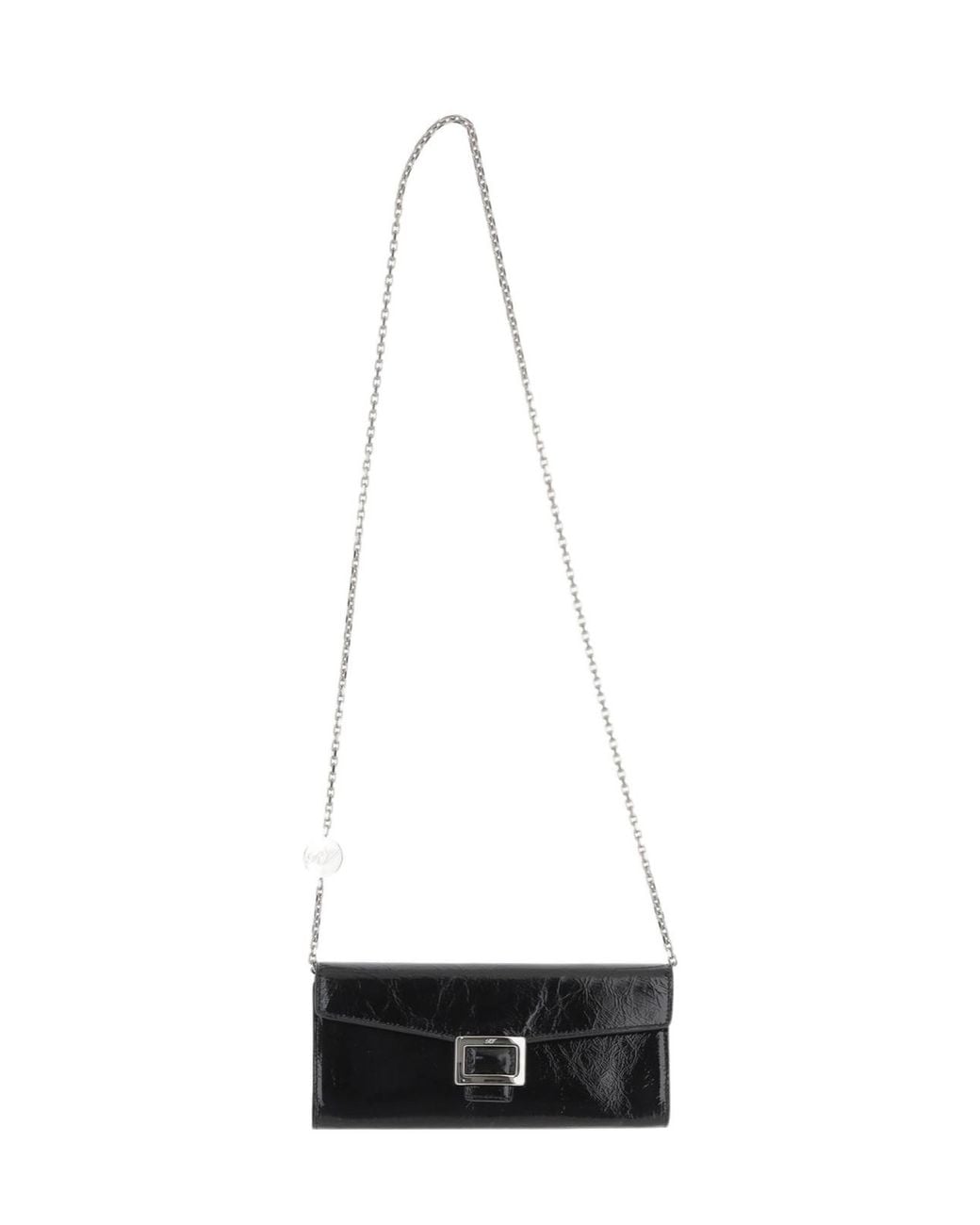 Roger Vivier White Belle Vivier Chain Wallet
