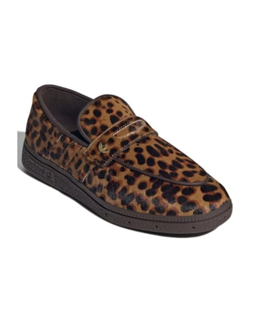 Adidas Originals Brown Handball Spezial Leopard Print Loafers