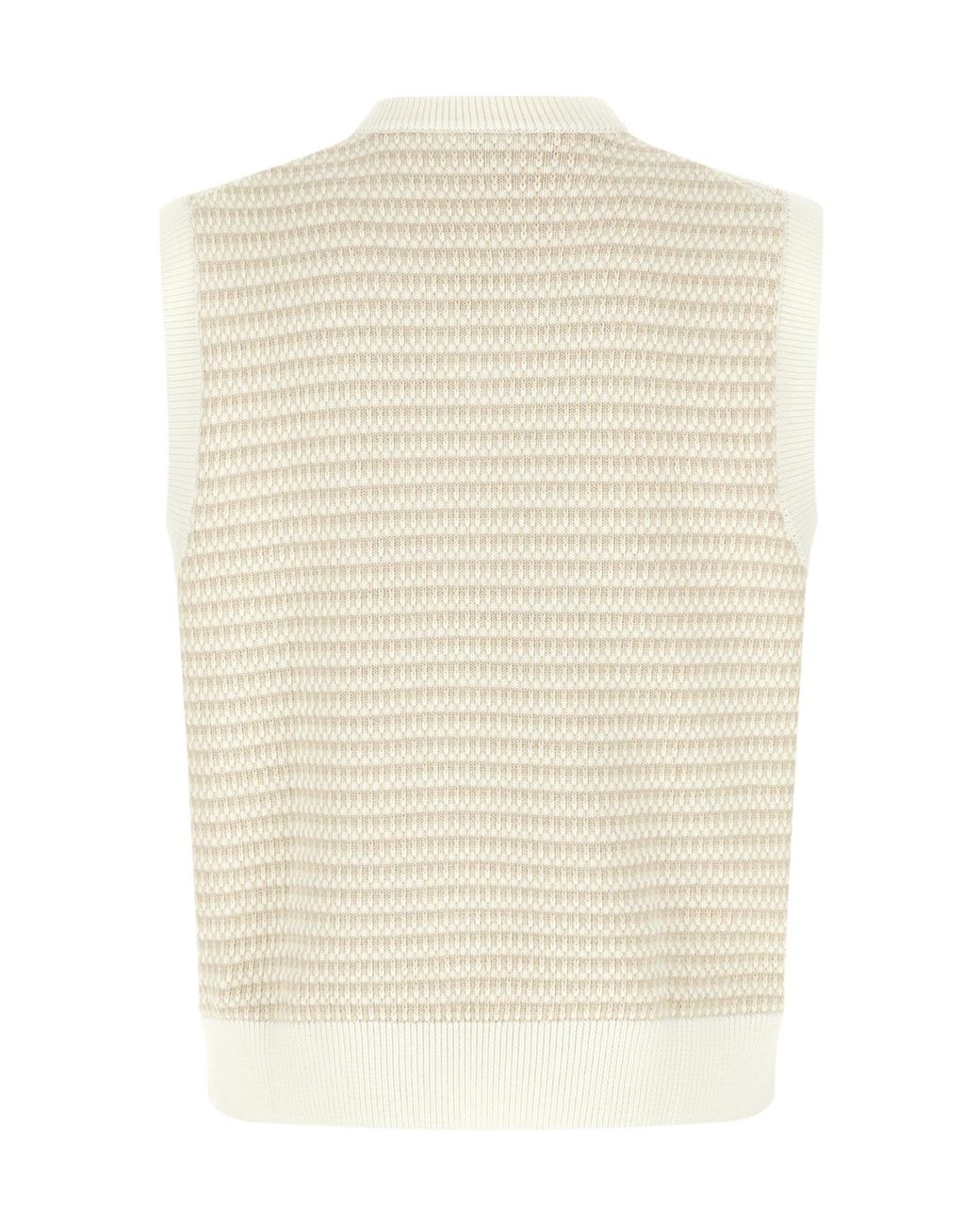 Lacoste White Sleeveless Vest for men