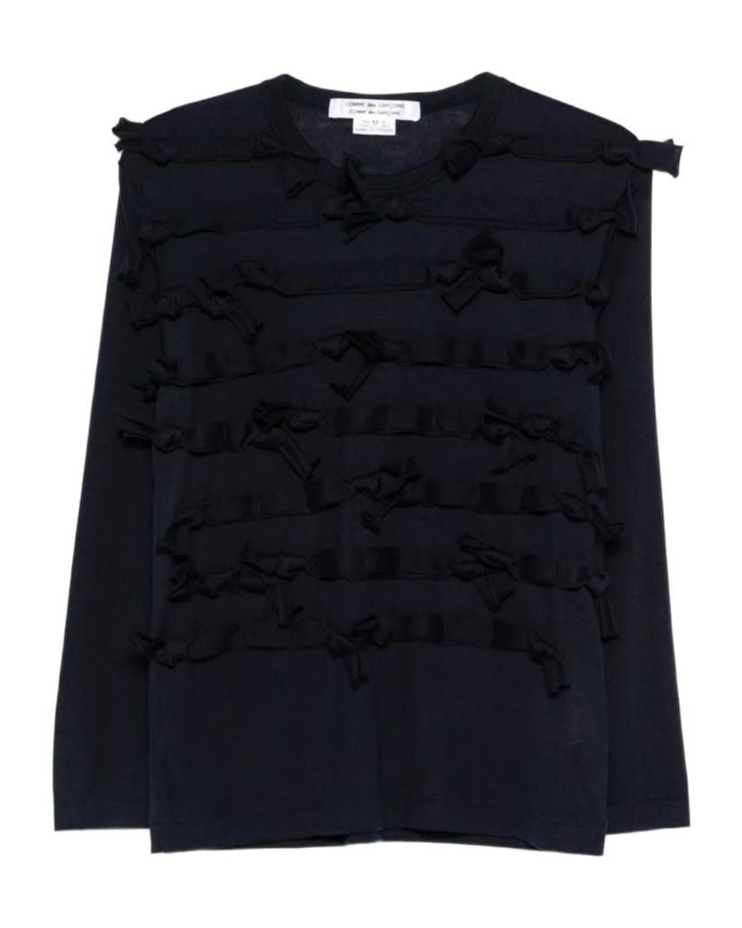Comme des Garçons Black Ribbon Embellished Knitwear