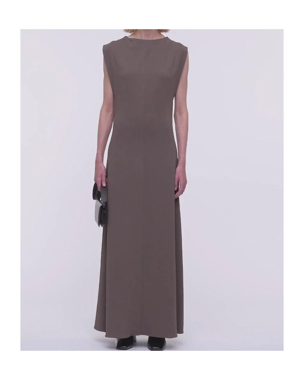 Joseph Brown Sleeveless Midi Dress