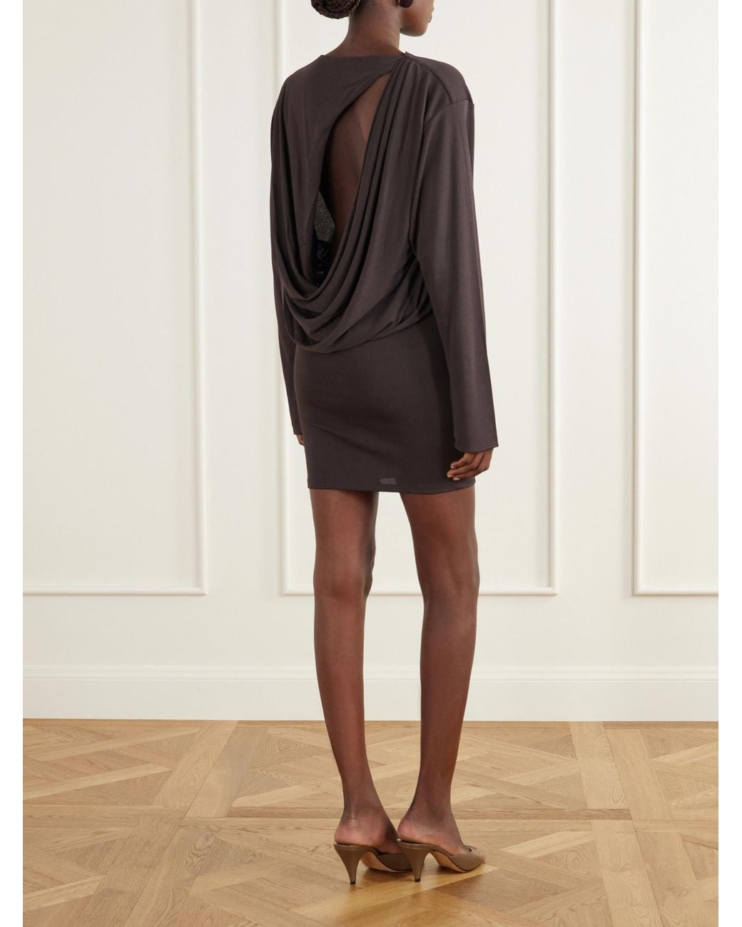 Jacquemus Multicolor La Mistral Open-Back Draped Mini Dress