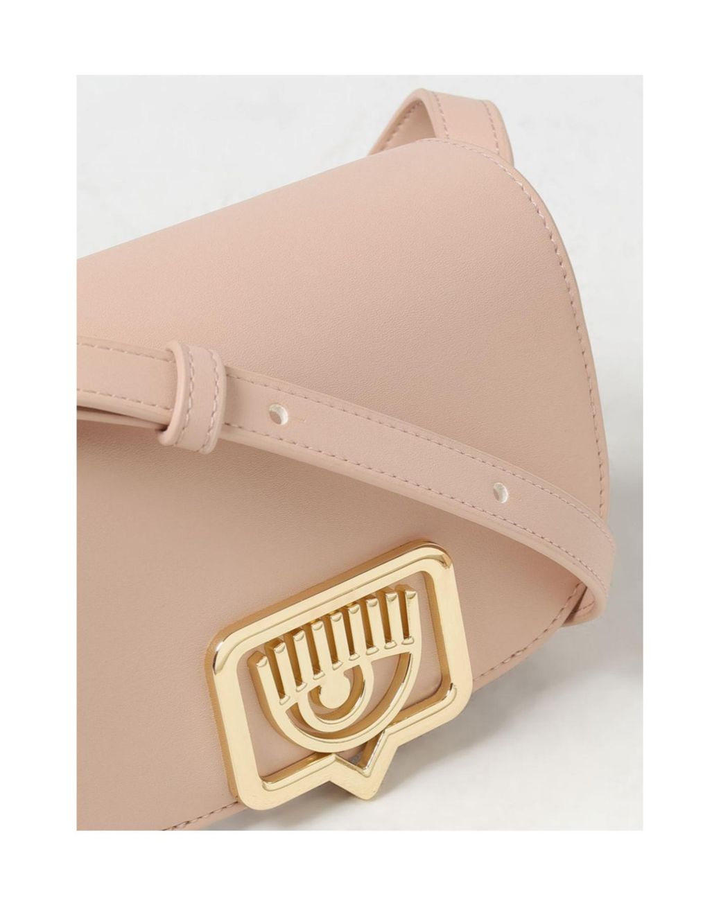 Chiara Ferragni White Eyelike-Plaque Shoulder Bag