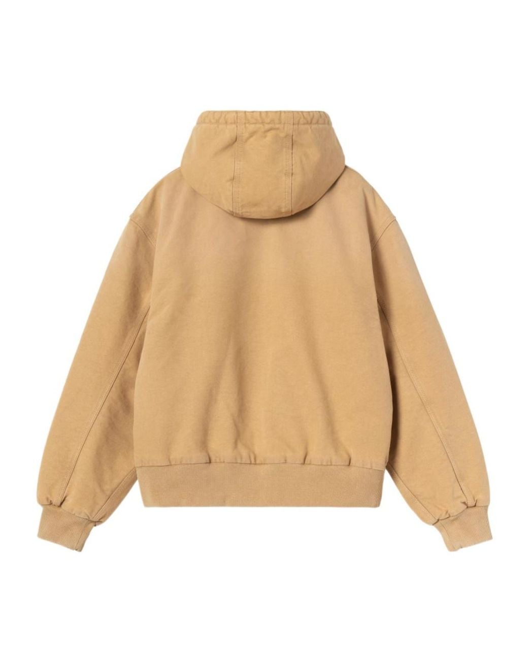 Carhartt Natural Dusty H Dearborn Canvas Hooded Quilted Jacket