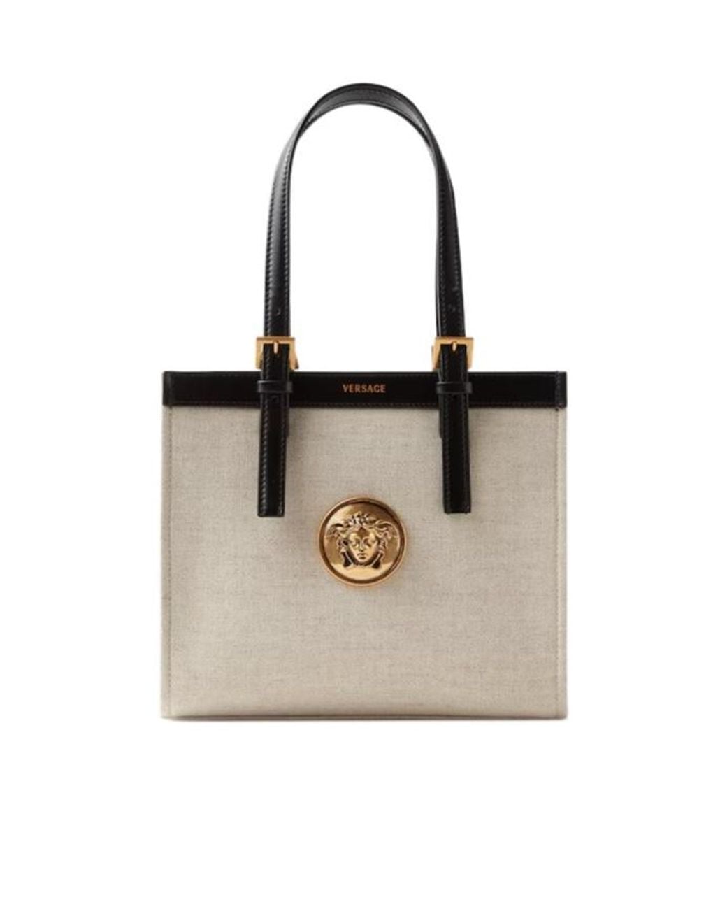Versace Natural Rivière Mini Canvas Tote