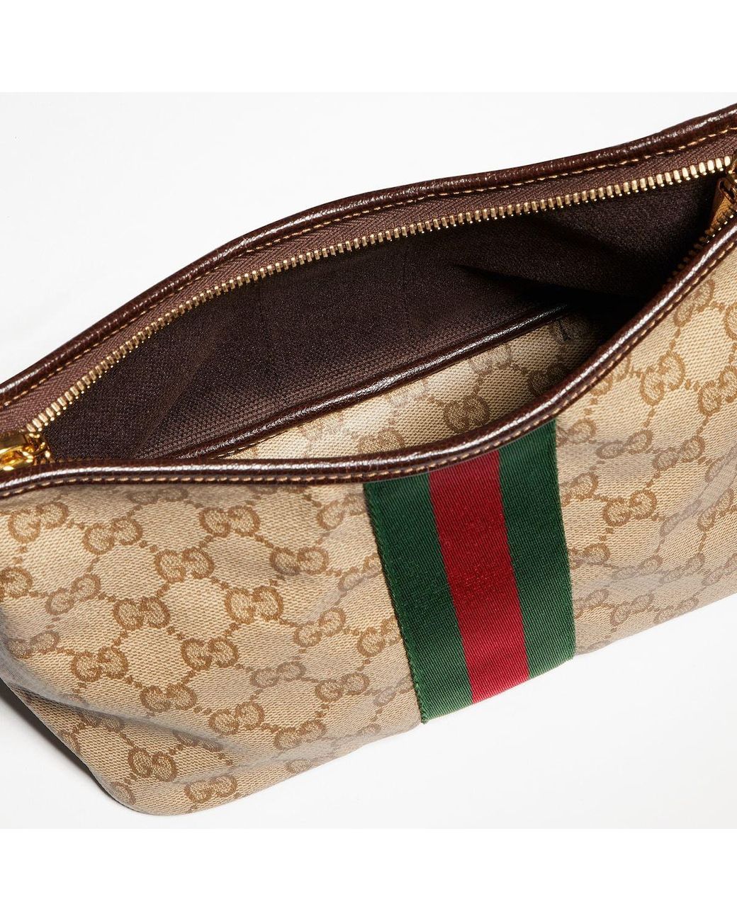 Gucci Brown Medium Shoulder Bag With Web