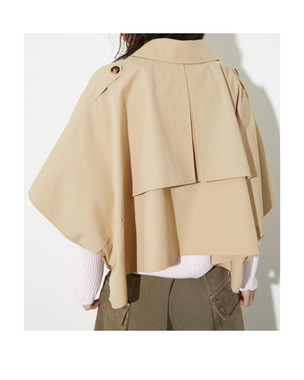 MAX&Co. Natural Single Breasted Cape