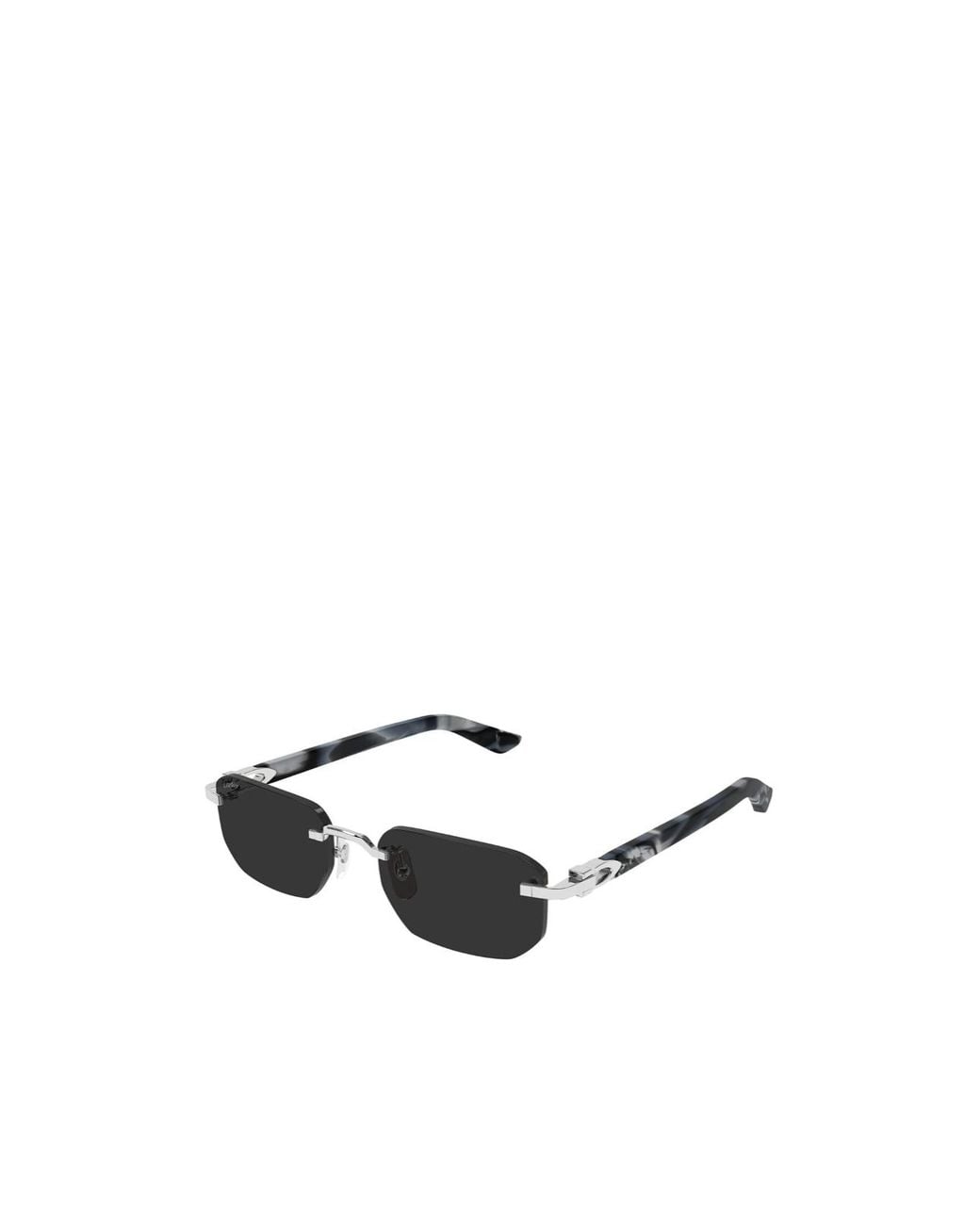 Cartier White Recangular Frame Sunglasses for men