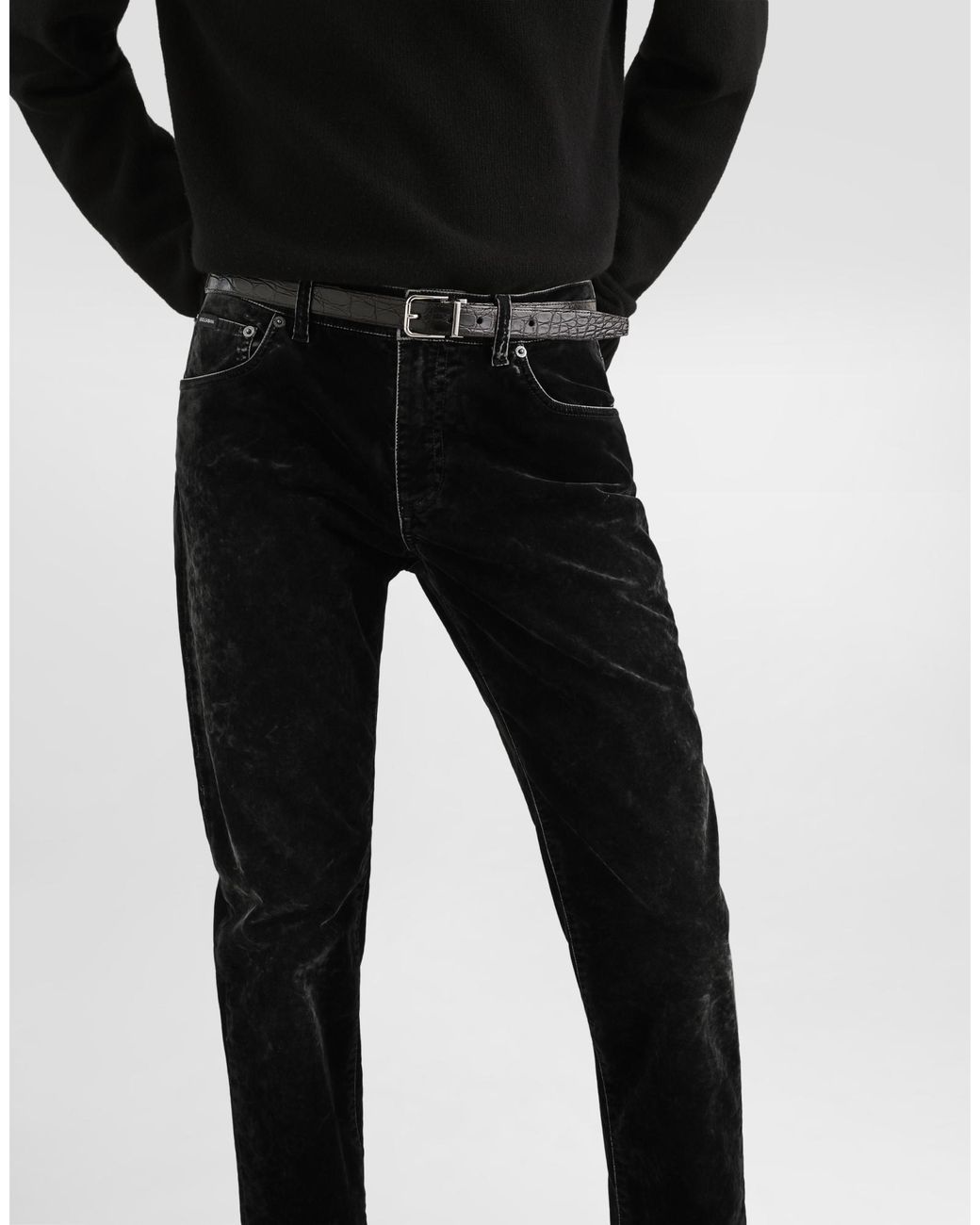 Dolce & Gabbana Black Jeans With Belt Loops for men