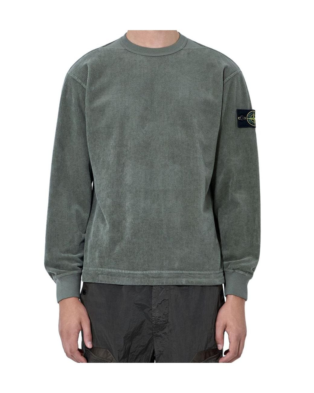 Stone Island Gray Long-Sleeve Sweatshirt for men