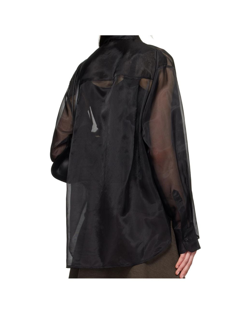 Frankie Shop Blue Transparent Shirt