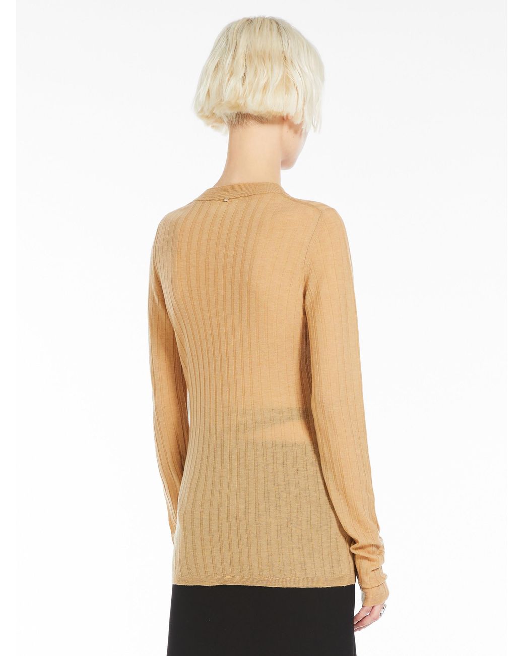 Sportmax Natural Crewneck Long-Sleeved Jumper