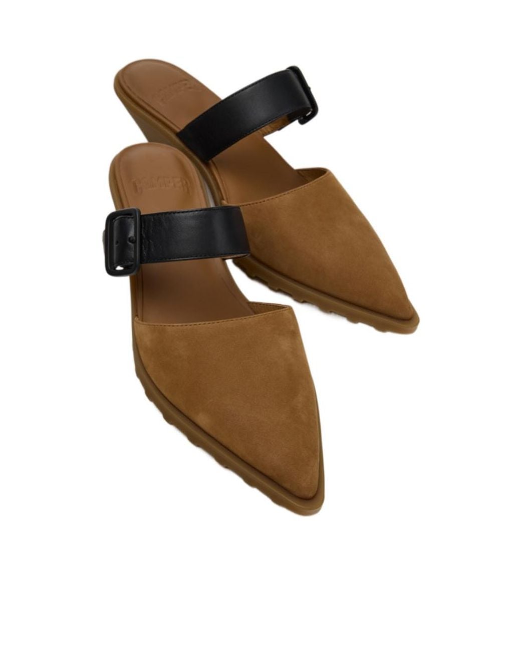 Camper Brown Anita Leather Semi-Open Shoes