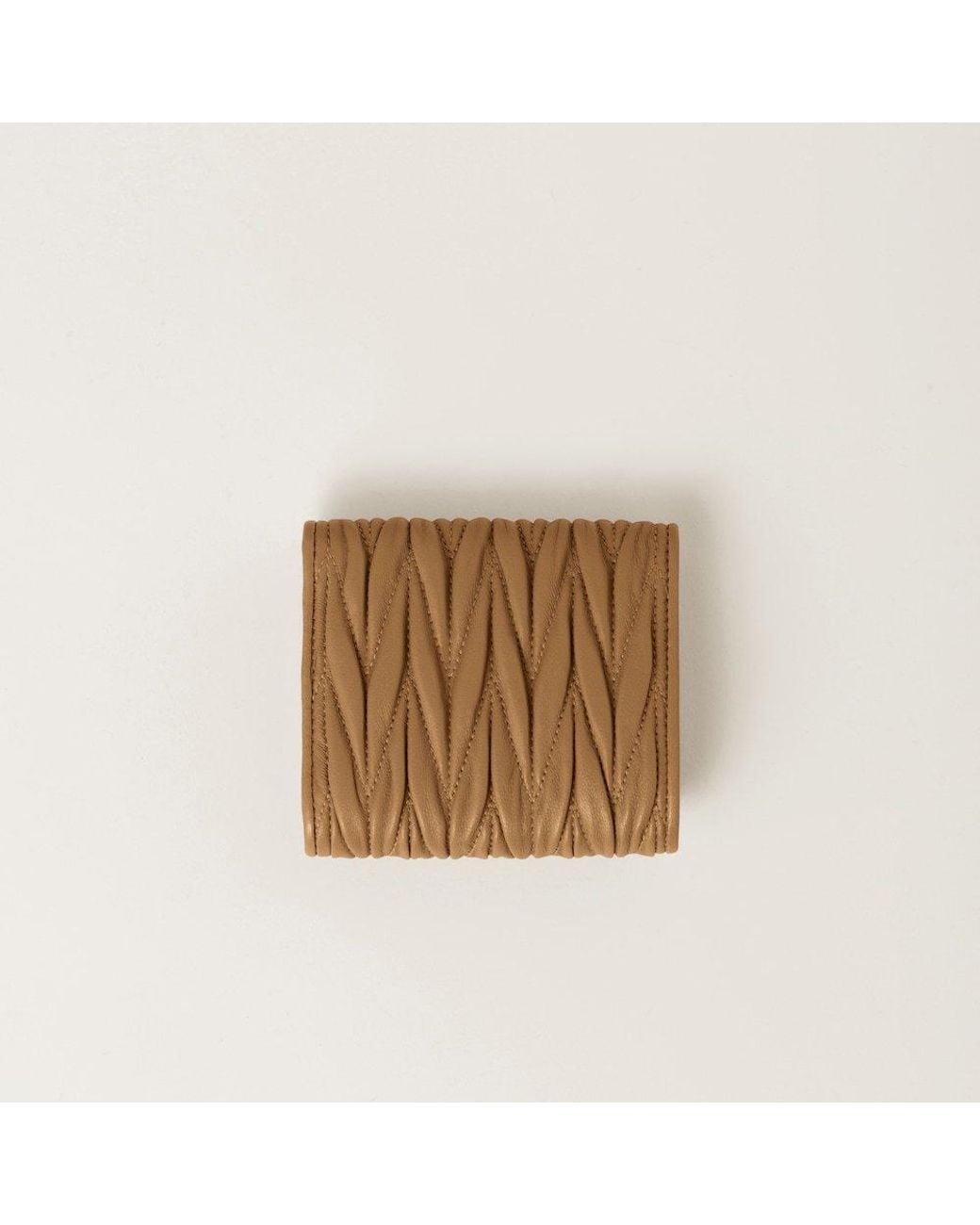 Miu Miu Brown Logo-Lettering Wallet