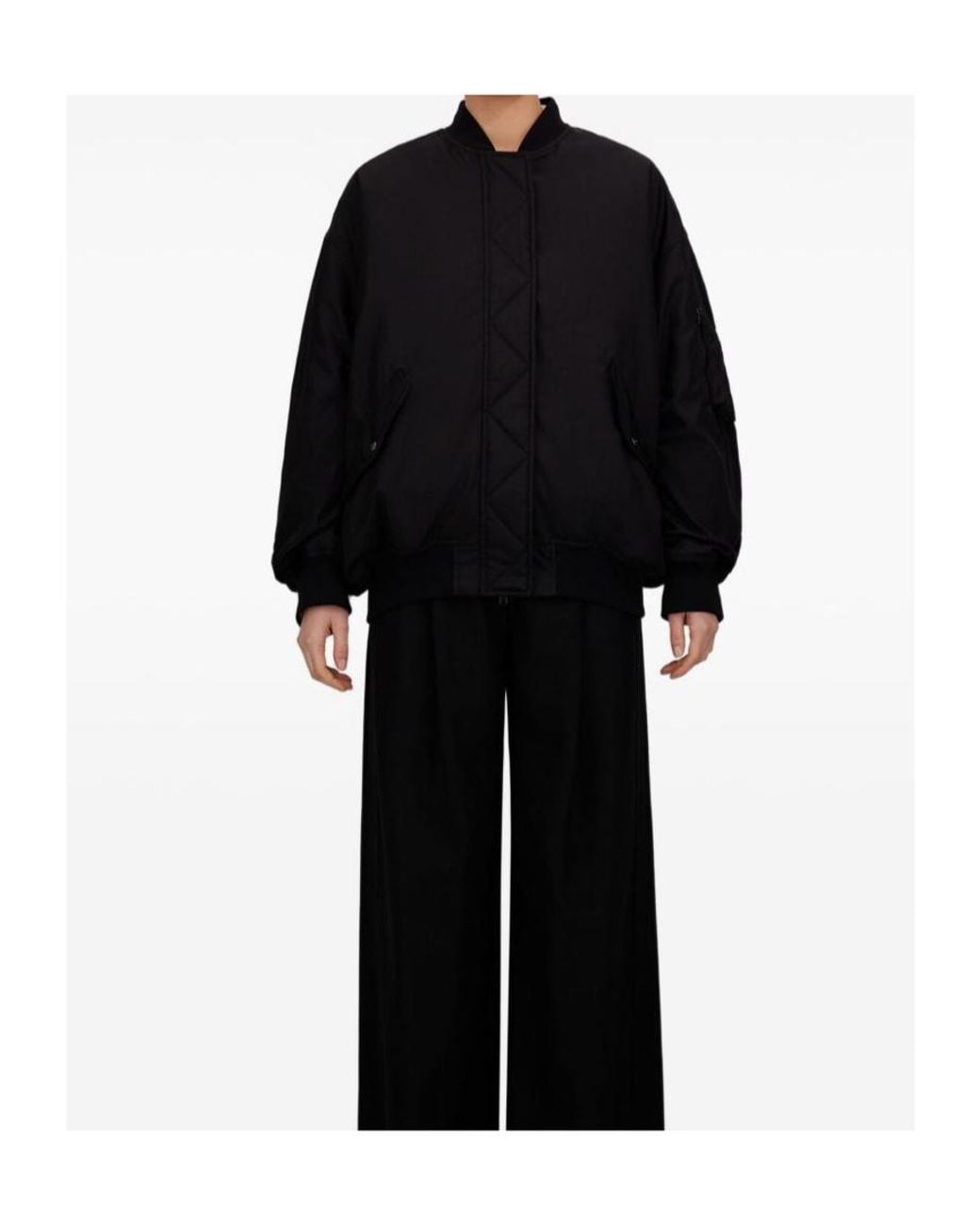 Herno Blue Quilted Trim Bomber Jacket