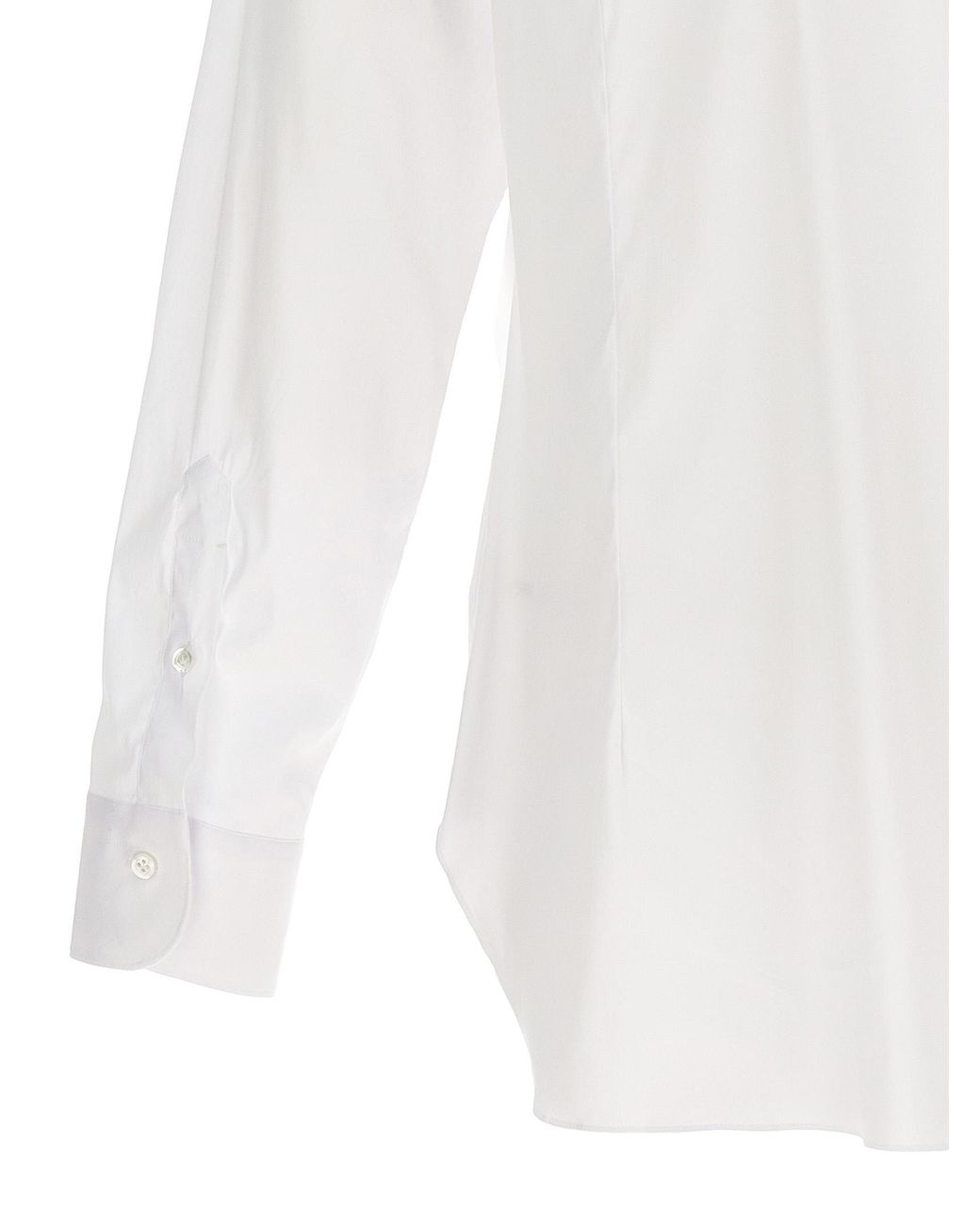 Barba Napoli White Long-Sleeved Buttoned Shirt for men