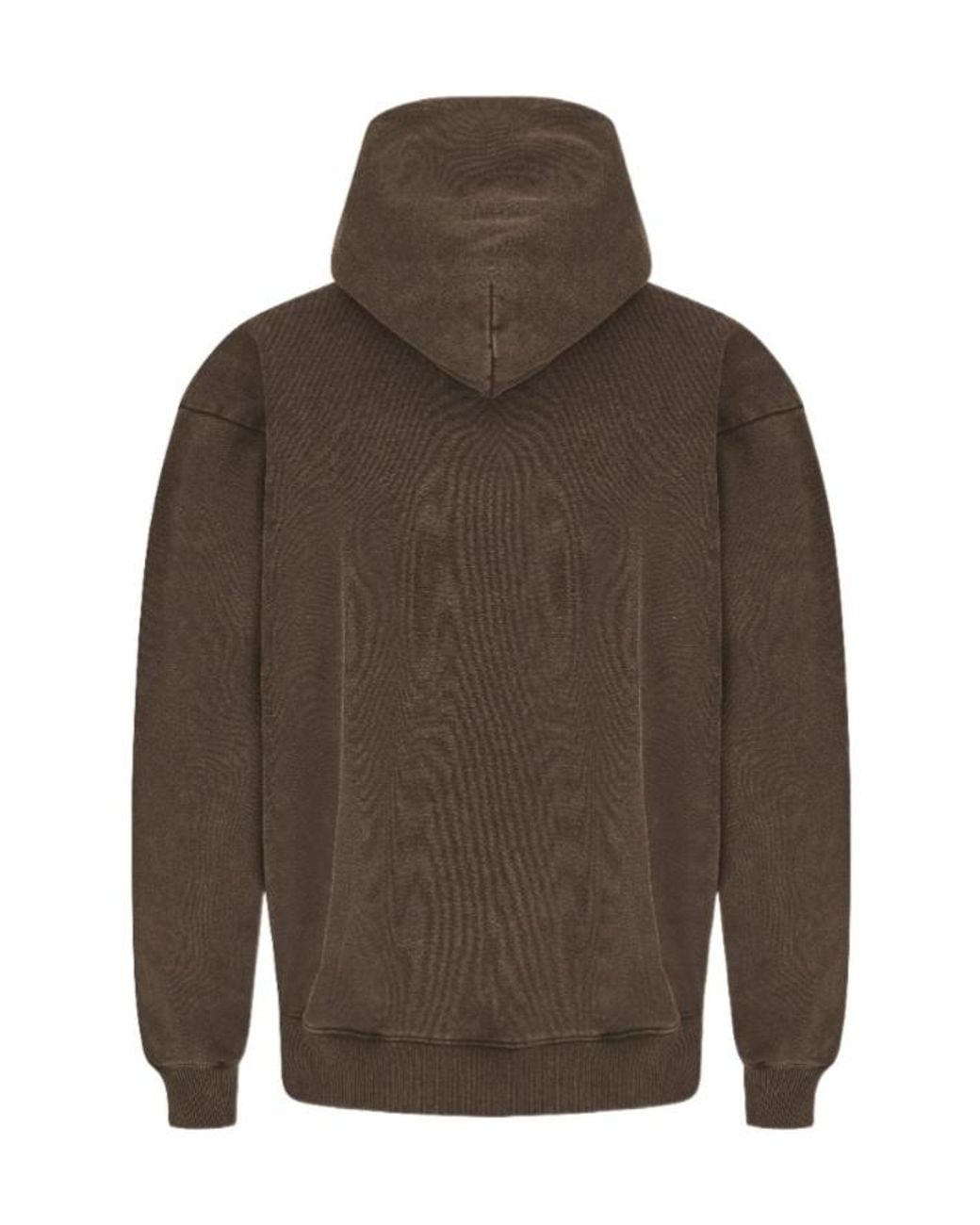 Martine Rose Brown Logo Print Drawstring Hoodie for men