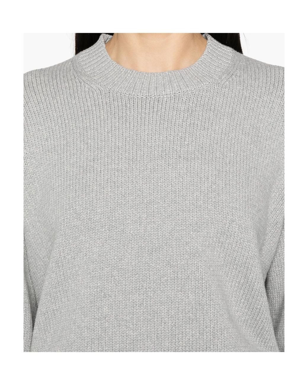 Theory White Crewneck Knitted Jumper