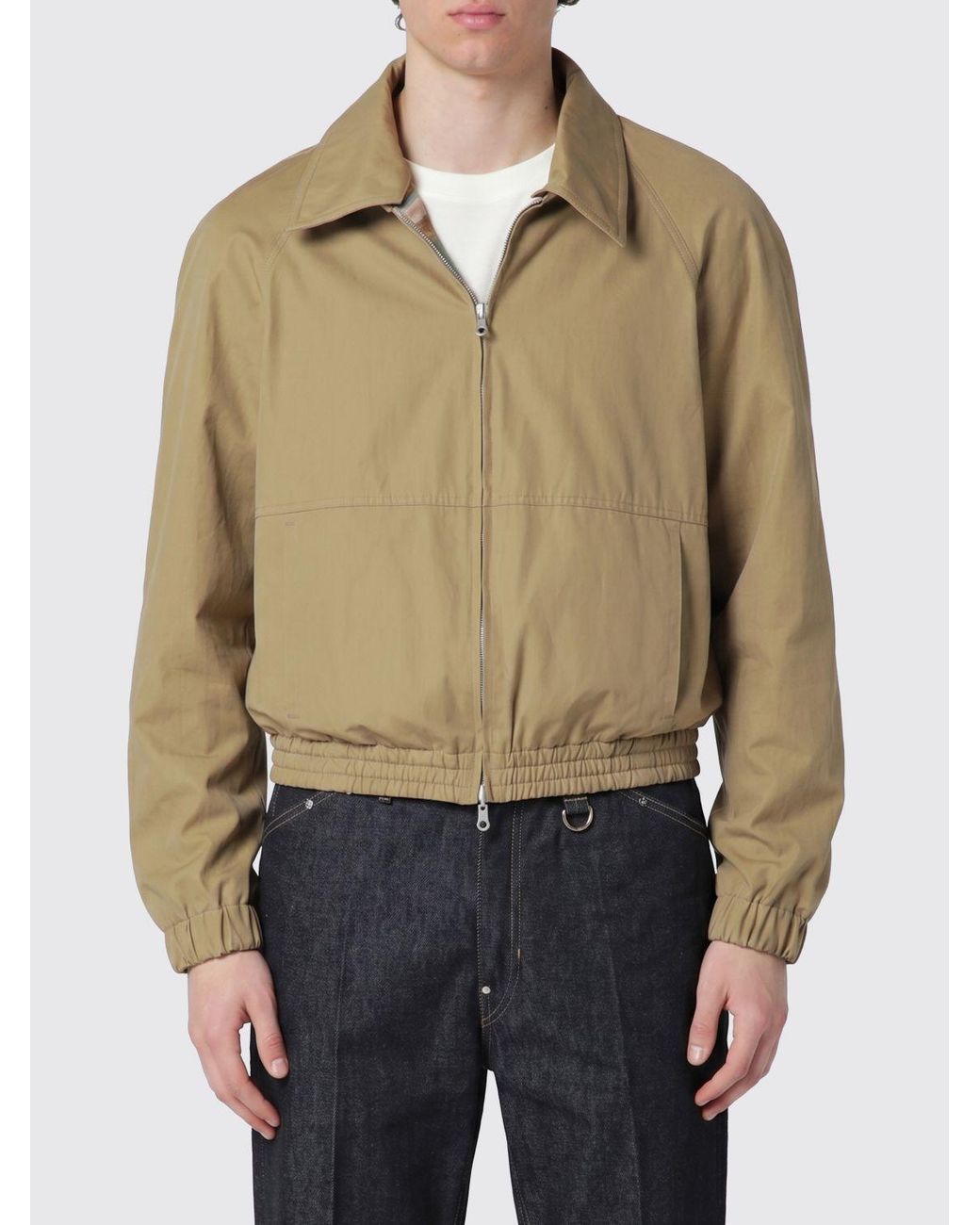 Dries Van Noten Natural Zip-Up Striped Reversible Jacket for men