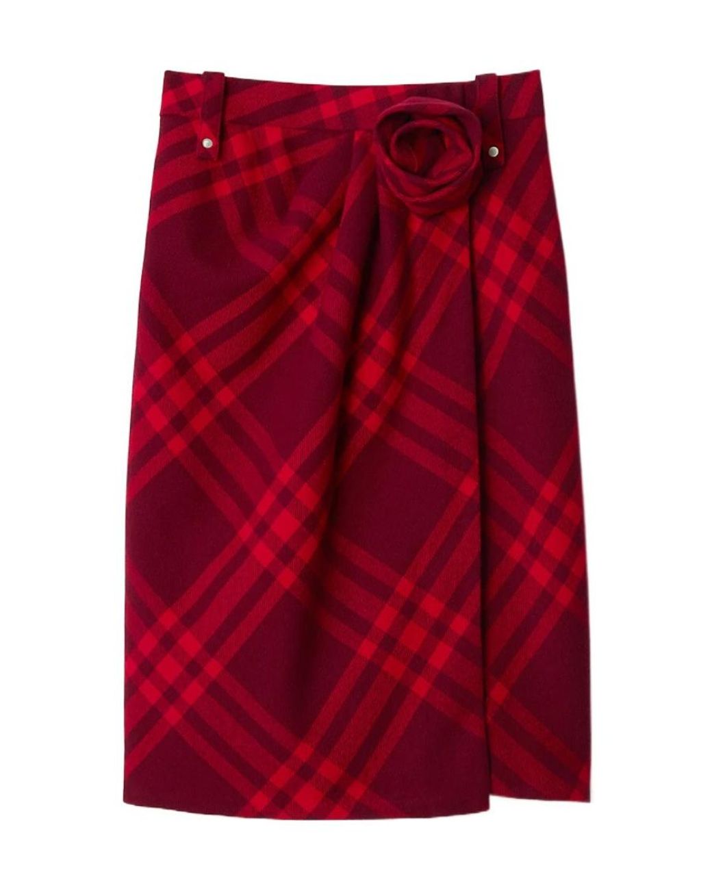 Vada Skirt, Checker Rose Print, Blueberry