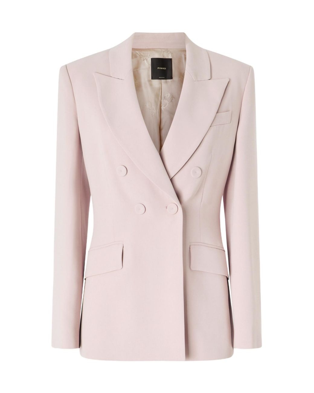 Pinko Pink Peak-Lapel Double-Breasted Blazer