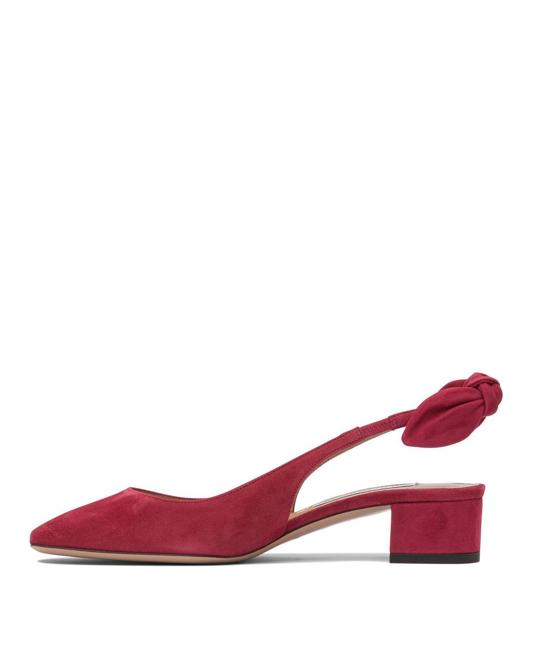 Aquazzura Red Bow-Tie Slingback Pumps