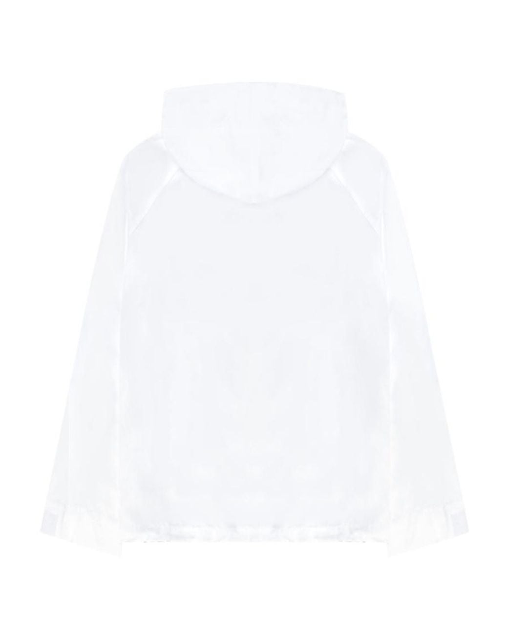 KENZO White Logo Printed Drawstring Hoodie for men