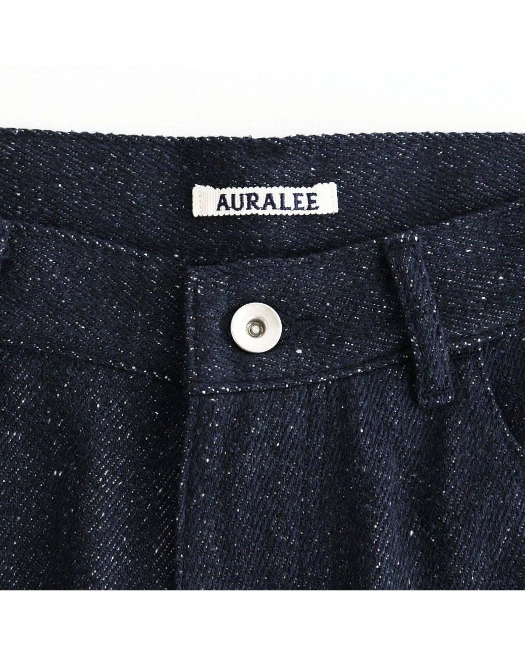 Auralee Blue Casual Trousers With Belt Loops