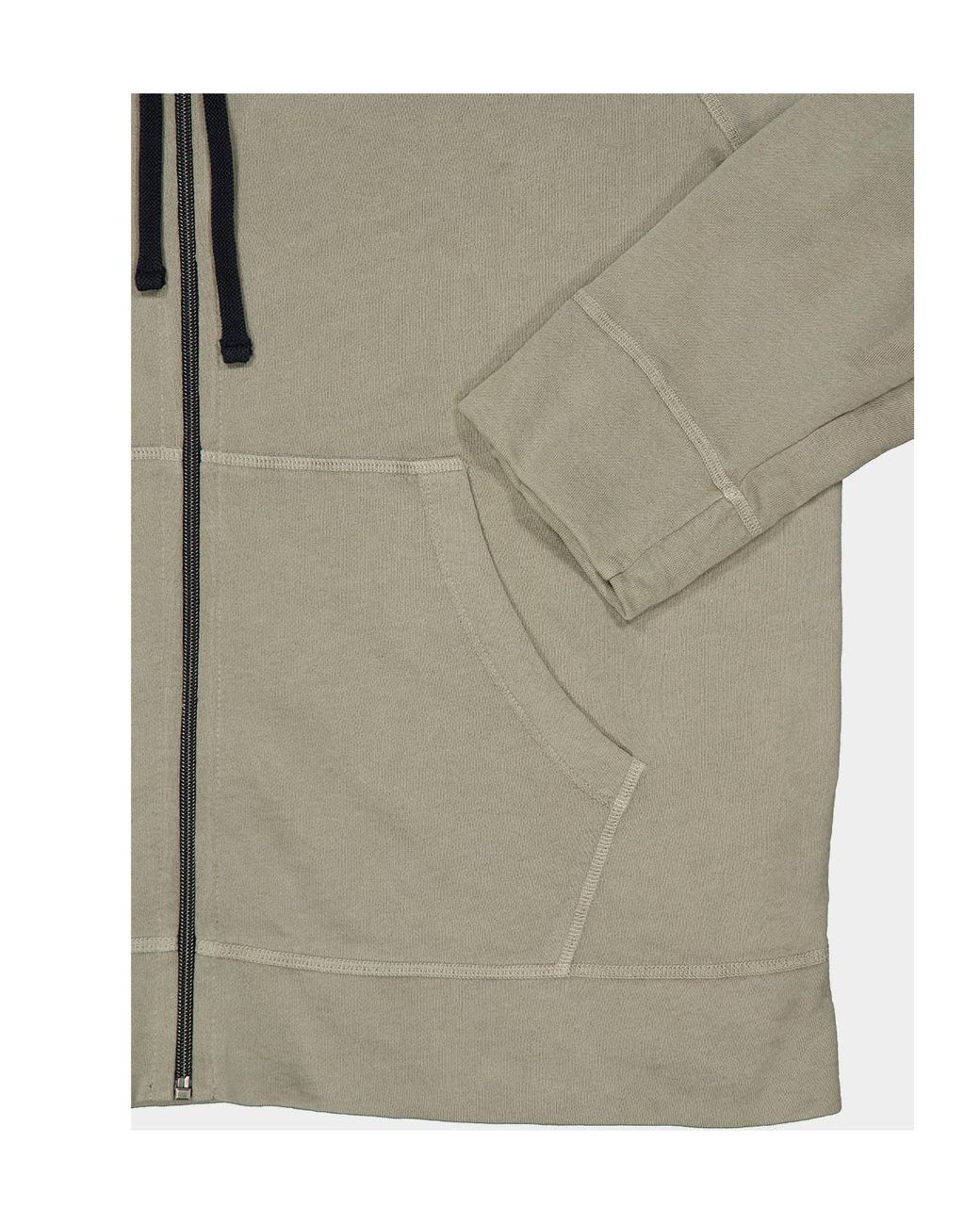 James Perse Gray Vintage French Terry Zip-Up Hoodie for men