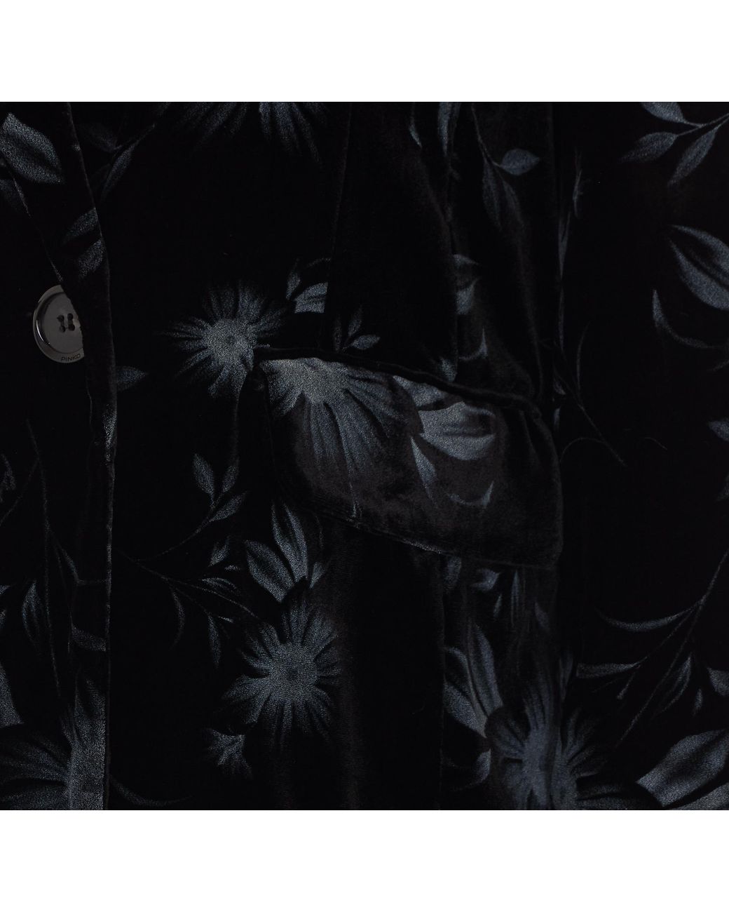 Pinko Black Floral-Print Double-Breasted Jacket