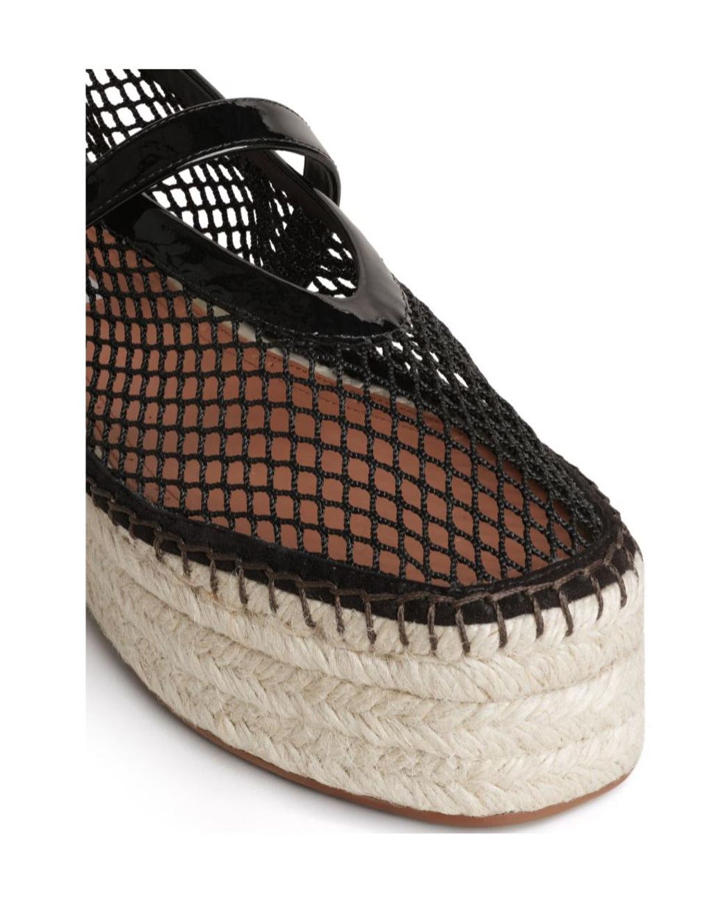 Alaïa Black Alaïa Fishnet Platform Espadrilles