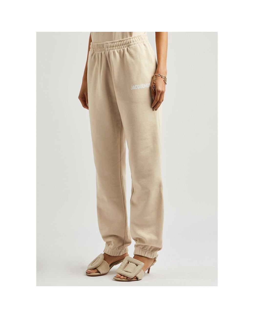 Jacquemus Natural Elastic-Waist Straight-Leg Sweatpants