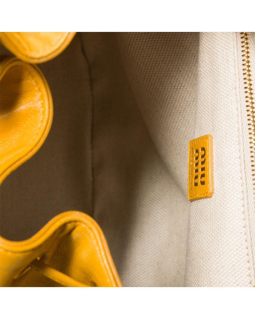 Miu Miu Yellow Leather Backpack