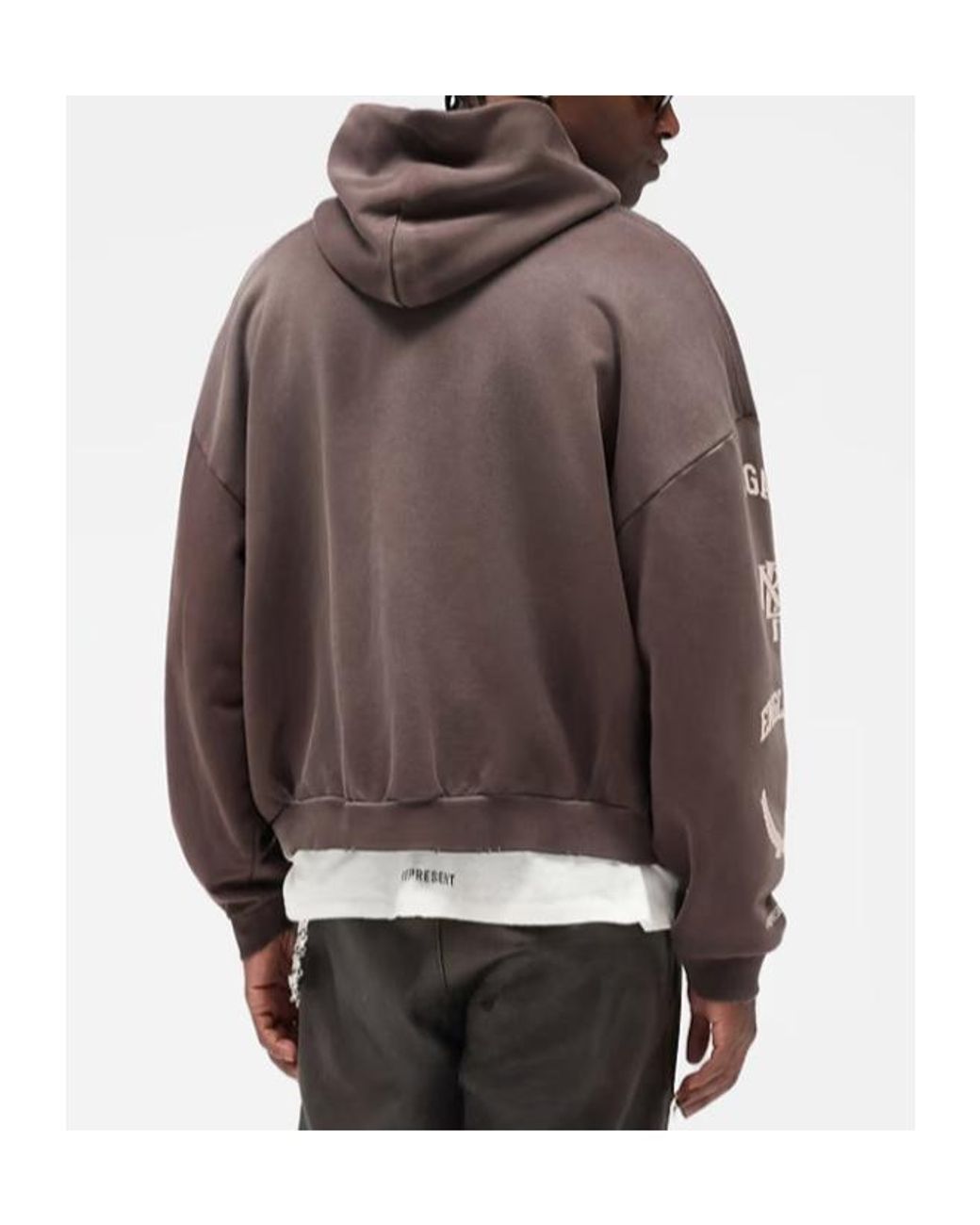Represent Brown Collegiate Graphic Hoodie for men