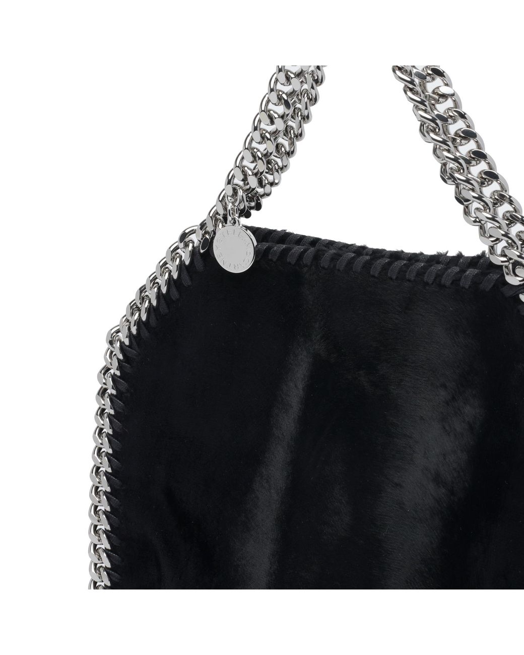 Stella McCartney Black Falabella Chain Linked Mini Tote Bag