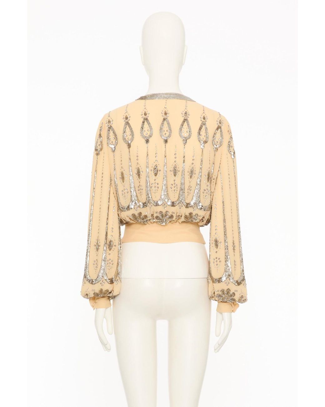 Valentino Metallic Long-Sleeved Tops
