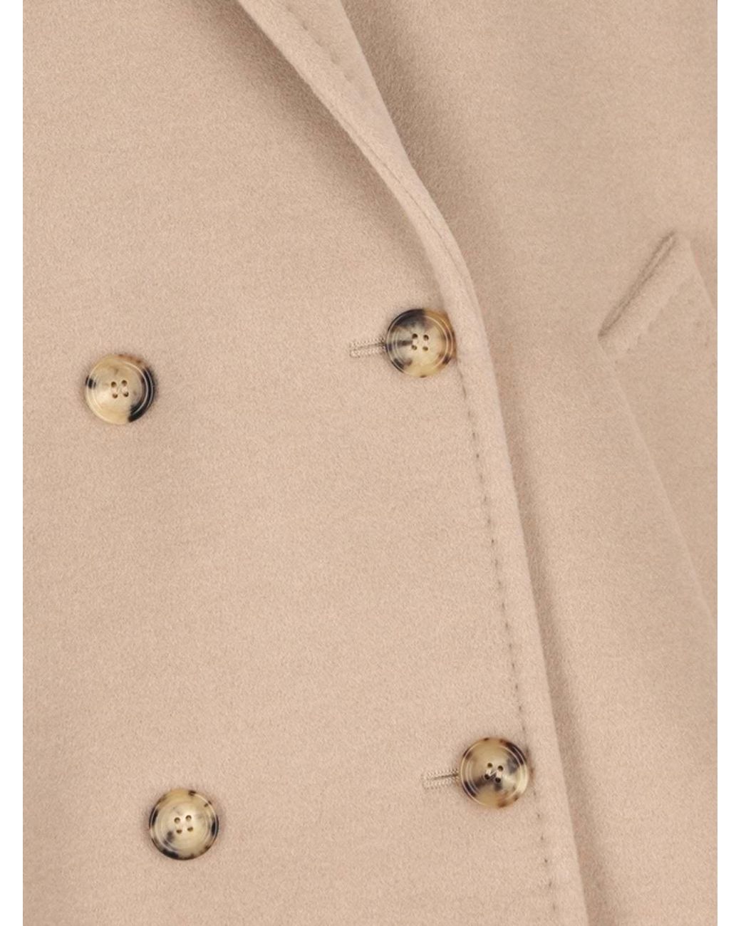 Max Mara Natural Rebus Double-Breasted Coat